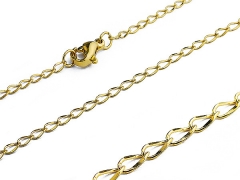 Small Stainless Steel Gold Chain CH-070B