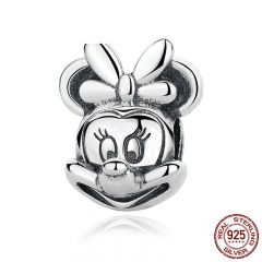 Baby Gift 925 Sterling Silver Cartoon Portrait Beads Charms with Knot fit Bracelets Women Fine Jewelry PAS322 CHARM-0118
