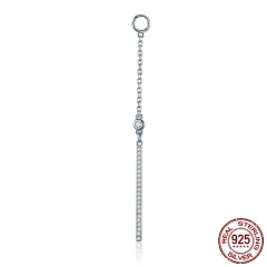 Popular 925 Sterling Silver Geometric Circle &amp; T bar Long Drop Earrings for Women Fashion Sterling Silver Jewelry SCE081 EARR-0163