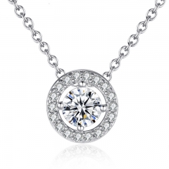 Latest Pendant Necklace Elegant for Women With Round CZ Zircon-jewelry 0.6CM Power Necklace Wedding Jewelry YIN039 FASH-0057