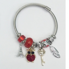 Stainless Steel Bracelet With Alloy Charms BS-1800E