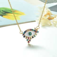Stainless Steel Chain and Brass Pendant Necklace TTTN-0179