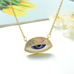 Stainless Steel Chain and Brass Pendant Necklace TTTN-0182