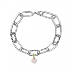Stainless Steel Me Link Bracelet with Small Charms ML181