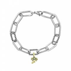 Stainless Steel Me Link Bracelet with Small Charms ML175