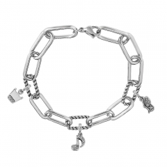 Stainless Steel Me Link Bracelet with Small Charms ML011