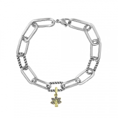 Stainless Steel Me Link Bracelet with Small Charms ML159