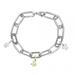 Stainless Steel Me Link Bracelet with Small Charms ML102