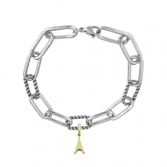 Stainless Steel Me Link Bracelet with Small Charms ML186