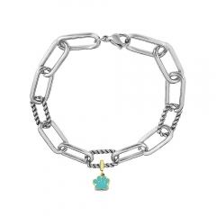 Stainless Steel Me Link Bracelet with Small Charms ML212