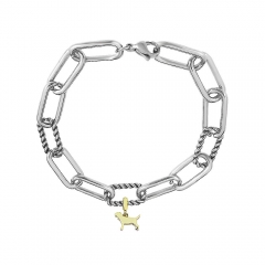 Stainless Steel Me Link Bracelet with Small Charms ML195