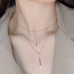 Stainless steel multilayer necklace set for women STAO-2459