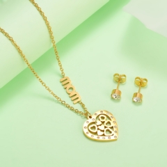 new stainless steel women gold jewelry set  XXXS-0397