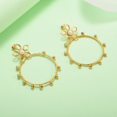 stainless steel gold plated Hoop earrings jewelry for women  XXXE-0298