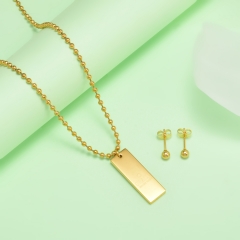 new stainless steel women gold jewelry set  XXXS-0437