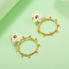 stainless steel gold plated Hoop earrings jewelry for women  XXXE-0300