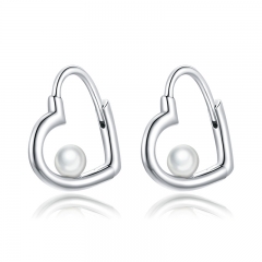 sterling silver designer rhinestone earrings hoop SCE939