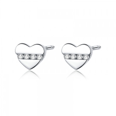 sterling silver designer rhinestone earrings hoop SCE948