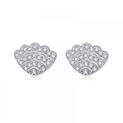 sterling silver women korean cute earrings BSE342