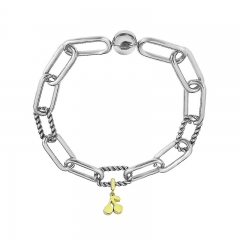 Stainless Steel Women Me Link Bracelet with Small Charms  MY189