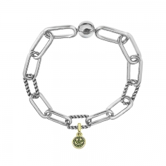 Stainless Steel Women Me Link Bracelet with Small Charms  MY163