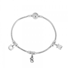 Stainless Steel Snake Chain Charms Bracelet For Women Jewelry YS046