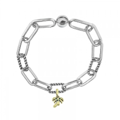 Stainless Steel Women Me Link Bracelet with Small Charms  MY176