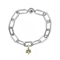 Stainless Steel Women Me Link Bracelet with Small Charms  MY160