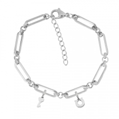 stainless steel cuban bracelet homme jewelry  AML039
