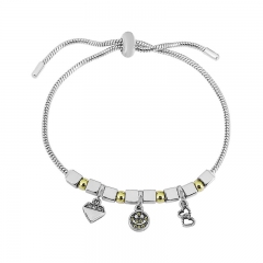 Stainless Steel Adjustable Snake bracelets and charms CL100