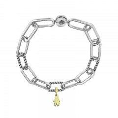 Stainless Steel Women Me Link Bracelet with Small Charms  MY218