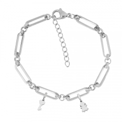 stainless steel cuban bracelet homme jewelry  AML058
