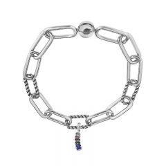 Stainless Steel Women Me Link Bracelet with Small Charms  MY233