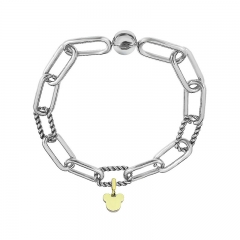 Stainless Steel Women Me Link Bracelet with Small Charms  MY202