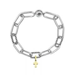 Stainless Steel Women Me Link Bracelet with Small Charms  MY215