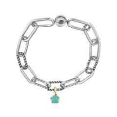 Stainless Steel Women Me Link Bracelet with Small Charms  MY213