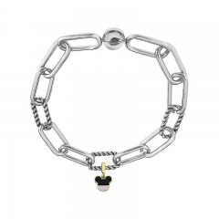 Stainless Steel Women Me Link Bracelet with Small Charms  MY179