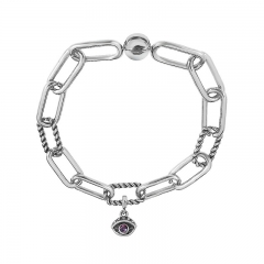 Stainless Steel Women Me Link Bracelet with Small Charms  MY243
