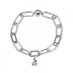 Stainless Steel Women Me Link Bracelet with Small Charms  MY235