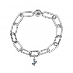 Stainless Steel Women Me Link Bracelet with Small Charms  MY231
