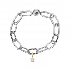 Stainless Steel Women Me Link Bracelet with Small Charms  MY183