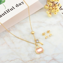 Trendy Stainless Steel Gold Plated Jewelry Set for women XXXS-0532