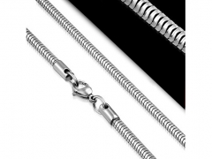 40+5CM 1MM Round Snake Chainsmall Stainless Steel Necklace CH-006