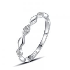 925 Sterling Silver Jewelry Diamond Rings for Women   J1241