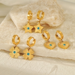 Fashion Jewelry 18k Gold Hoop Stainless Steel Earring ES-2361