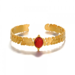 Fashion Stainless Steel Gold Bangles Jewelry Women ZC-0655