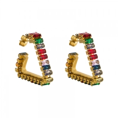 Fashion Jewelry 18k Gold Hoop Stainless Steel Earring ES-2368