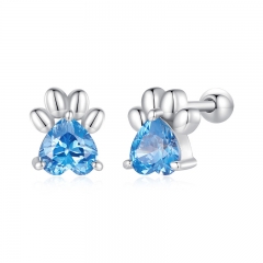 Fine Jewelry 925 Sterling Silver Wholesale Earrings For Women SCE1574-LB