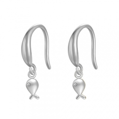 Stainless Steel Zircon Girl Drop Small Earrings PEPE370W