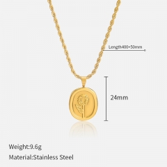 Gold Plated Jewelry Stainless Steel Necklace NS-1374F